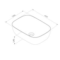 Раковина AM.PM Struktura накладная 45 см цвет белый