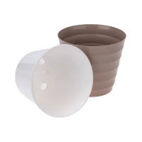 Кашпо для цветов Лаура ø20 h18 см v3.7 л пластик коричневый