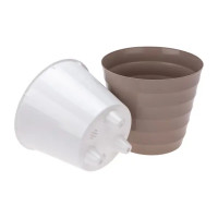 Кашпо для цветов Лаура ø20 h18 см v3.7 л пластик коричневый