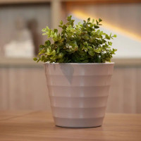 Кашпо для цветов Лаура ø20 h18 см v3.7 л пластик коричневый