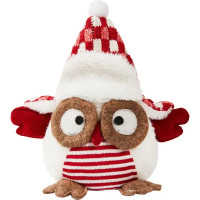 Декоративное украшение Сова 22.5 см цвет красный