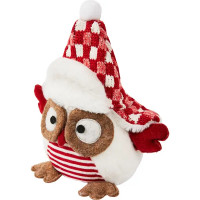 Декоративное украшение Сова 22.5 см цвет красный