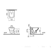 Комплект инсталляция с унитазом Vitra Stern 9016B083-7203 цвет черный