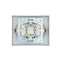 Розетка двойная встраиваемая Lezard Vesna 742-3400-127B с заземлением цвет графит