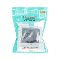 Розетка встраиваемая Lezard Vesna 742-3488-122B с заземлением цвет графит