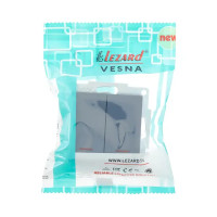Выключатель встраиваемый Lezard Vesna 742-3488-112 2 клавиши цвет графит