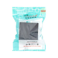 Выключатель проходной встраиваемый Lezard Vesna 742-4288-105 1 клавиша цвет матовый черный