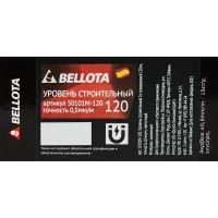 Уровень пузырьковый Bellota 50101М-120 магнитный 2 глазка 1200 мм