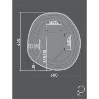 Зеркало для ванной Omega Glass Лилль SD43 с подсветкой 60x65 см ассиметричное