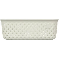 Корзинка для хранения Plast Team Rattan 26.8x19.5x9 см прямоугольная цвет молочный