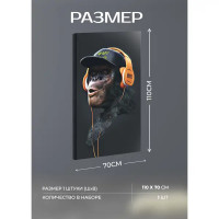 Картина на холсте Меломан 70x110 см
