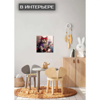 Картина на холсте Байкер 30x30 см