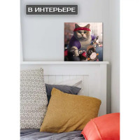 Картина на холсте Байкер 30x30 см