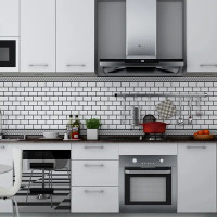 Комплект панелей ПВХ Lako Decor LKD-PH007 белый кирпич 600x300x2 мм 3.06 м²