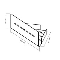 Полка для ванной Март Ferro 25.7x36x11 см сталь цвет черный