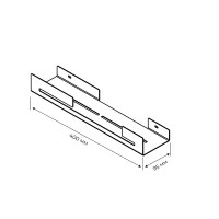 Полка для ванной Март Ferro 40x9.5x5.5 см сталь цвет черный