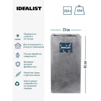 Кашпо для цветов Idealist Lite Крисмас TSXMAS-SLV-23 23x23x45 см v23.8 л фиберстоун серебристый