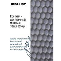 Кашпо для цветов Idealist Lite Ханни HON-CLNDR-G-25 ø25 h34 см v9.1 л фиберстоун серый