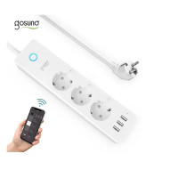 Сетевой фильтр Gosund Smart Plug P1 3 розетки с заземлением 65x40 мм 1 м 3680 Вт цвет белый