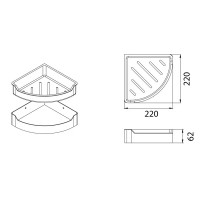 Полка для ванной Fixsen Hotel 13.6x32x5.7 см нержавеющая сталь цвет хром