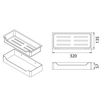 Полка для ванной Fixsen Hotel 13.5x32x5.7 см нержавеющая сталь цвет хром