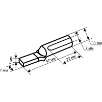 Разъем плоский мама Duwi РПИ-М(н) 1.5-6.3 мм 1.5 мм² цвет красный 10 шт.