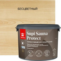 Защитный состав для стен в сауне Tikkurila Supi Sauna Protect База EP бесцветный полуматовый 9 л