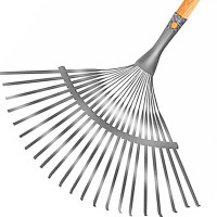 Грабли веерные Fiskars Plantic Pro 22 зуба 173 см сталь с черенком