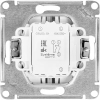 Выключатель встраиваемый Schneider Electric Glossa 2 клавиши цвет алюминий