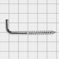 Крюк-шуруп Г-образный 5x50 мм, сталь оцинкованная 2 шт.