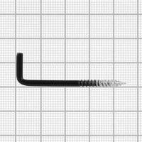 Крюк-шуруп Г-образный 3.5x45 мм, сталь 5 шт.
