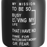 Ваза бутыль My Mission стекло черная глянцевая 17 см