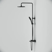 Душевая стойка AM.PM Moxie F079M522, с термостатом, 3 режима, цвет черный