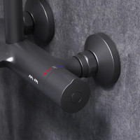 Душевая стойка AM.PM Moxie F079M522, с термостатом, 3 режима, цвет черный