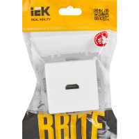 Розетка HDMI встраиваемая IEK Brite РHDMI-0-БрБ цвет белый