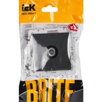 Розетка TV встраиваемая оконечная IEK Brite РТВ11-0-БрГ цвет графит