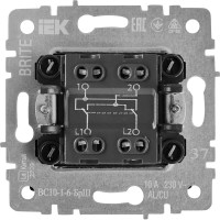 Выключатель перекрестный встраиваемый IEK Brite 1 клавиша цвет бежевый