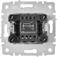 Выключатель встраиваемый IEK Brite 1 клавиша с индикатором цвет черный