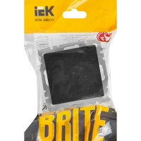 Выключатель проходной встраиваемый IEK Brite 1 клавиша цвет черный