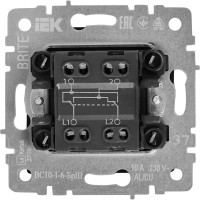 Выключатель перекрестный встраиваемый IEK Brite 1 клавиша цвет графит