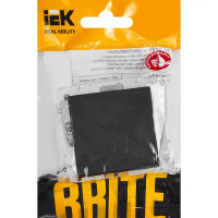 Выключатель встраиваемый IEK Brite 1 клавиша цвет графит