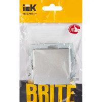 Выключатель встраиваемый самовозвратный IEK Brite 1 клавиша цвет сталь