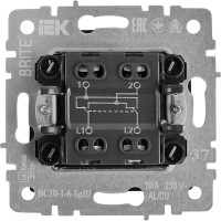 Выключатель перекрестный встраиваемый IEK Brite 1 клавиша цвет шампань