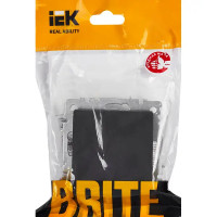 Вывод кабеля IEK Brite цвет графит