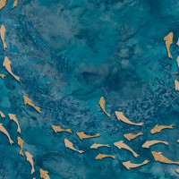 Обои флизелиновые Wallsecret Caribs синие 1.06 м 8766-27