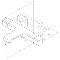 Смеситель термостатический для ванны AM.PM Flash с изливом цвет хром