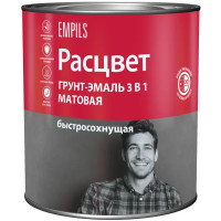 Грунт-эмаль по ржавчине 3 в 1 Расцвет быстросохнущая цвет зеленый 2.7 кг