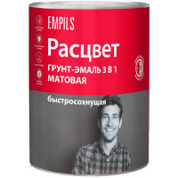 Грунт-эмаль по ржавчине 3 в 1 Расцвет быстросохнущая цвет серый 0.9 кг