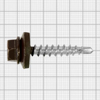 Саморезы кровельные оцинкованные 4.8x29 мм цвет коричневый 1 кг