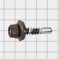 Саморезы кровельные оцинкованные 5.5x25 мм цвет коричневый 1 кг